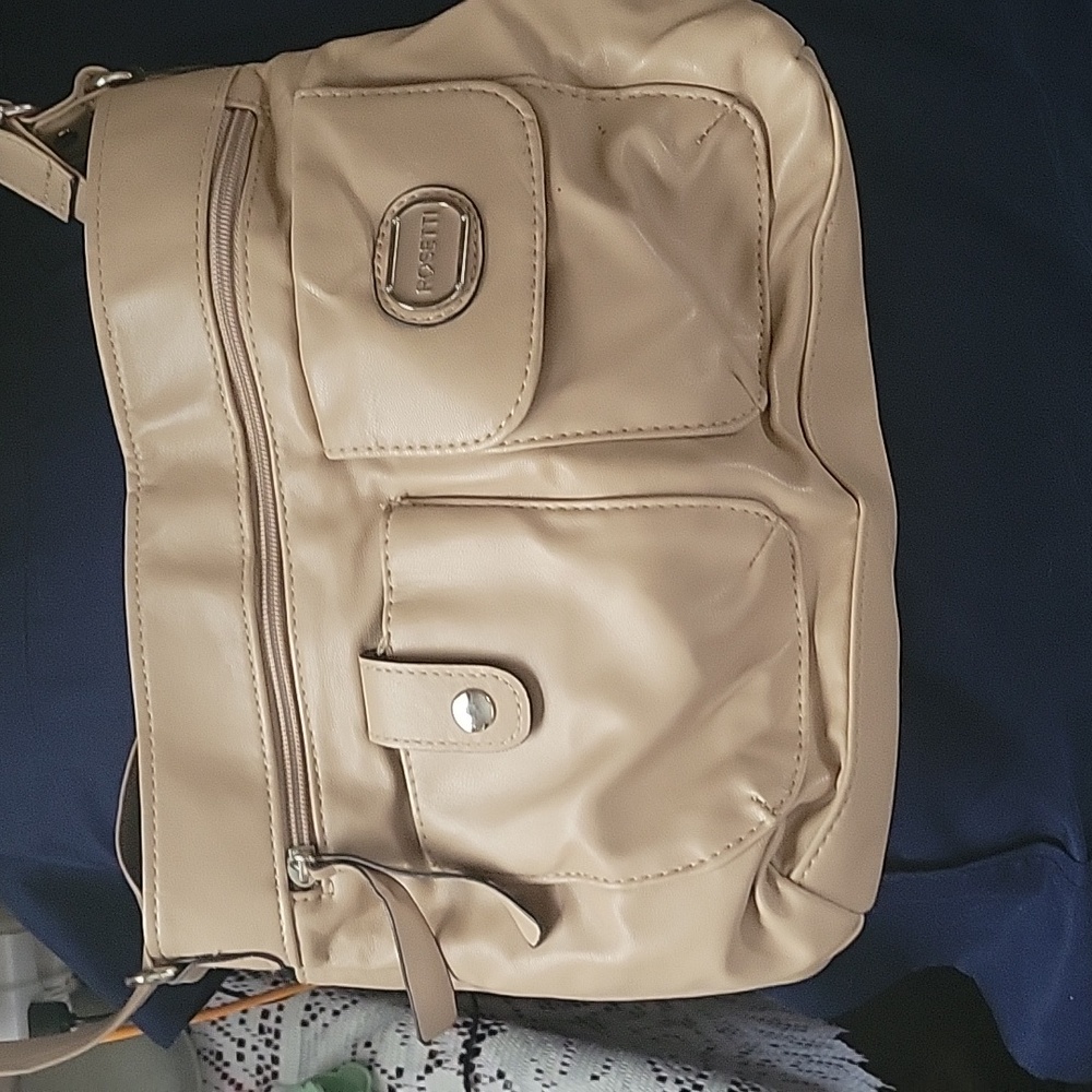 cream handbag